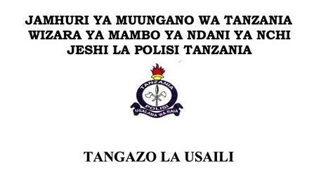 Majina Ya Walioitwa Usaili Jeshi La Polisi Habari Co Tz