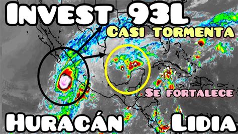 Invest 93L casi tormenta huracán Lidia se fortalece rumbo a México