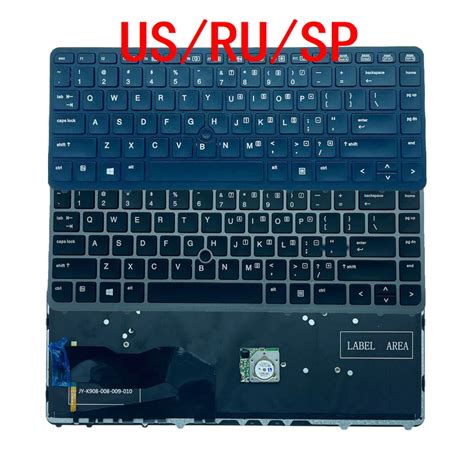 Teclado Retroiluminado Para Laptop Para Hp Elitebook Eua Russo Espanhol