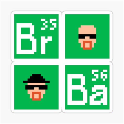 "Breaking bad pixel art pattern " Sticker for Sale by imranbinyounos | Redbubble