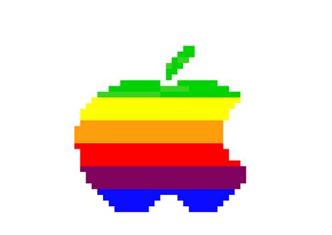 Old Apple Logo Pixel Art Maker