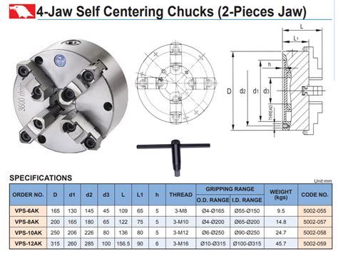 Vertex Jaw Self Centering Chucks Pieces Jaw Malaysia Selangor