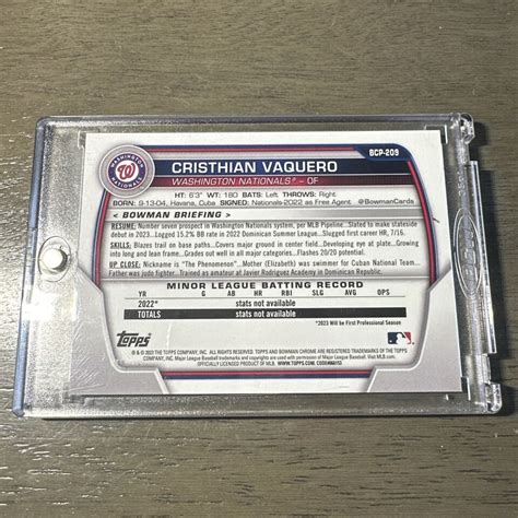 Christian Vaquero Bowman Chrome Orange Sapphire Numbered EBay