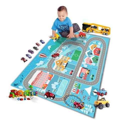 Tapete Ilustrativo Pista Hot Wheels 100x145cm Play 01 Cor Tp06 Neve Parcelamento Sem Juros