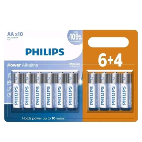 Pilha Alcalina Pequena Aa Philips Pack C Unidades Shopee Brasil