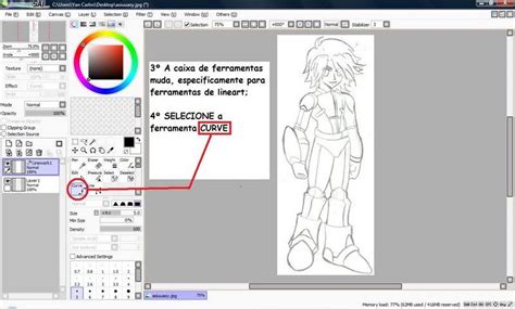 Super Mangá Tutorial de Lineart no Paint Tool Sai