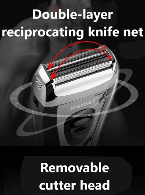 Kemei Rechargeable Electric Shaver Cordless Usb Shaving Machine Barber