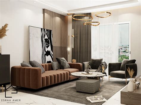 Modern Contemporary Livingroom on Behance