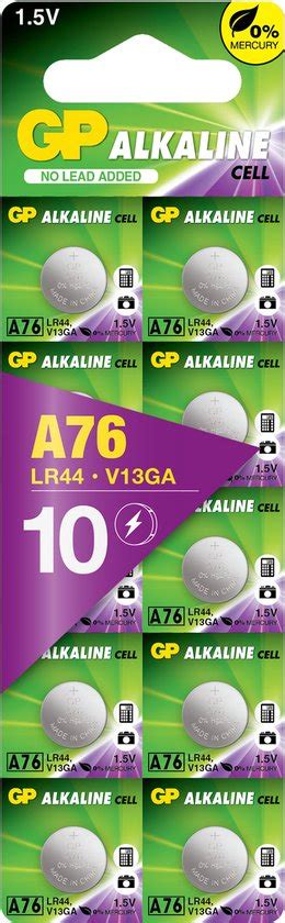 GP Extra Alkaline LR44 Batterij AG13 A76 Knoopcel Batterijen 1 5V