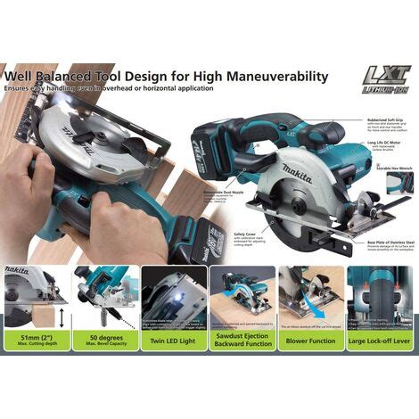 Makita Dss Z V Lxt Mm Circular Saw Cordless Dss Z Inc Blade