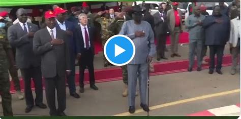 Watch As South Sudan President Urinates On Himself In Public Video