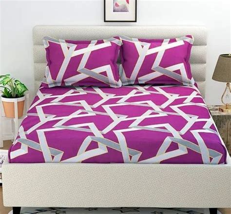 Multicolor Floral Print Polycotton 3d Bedsheets Type Double At Rs 300