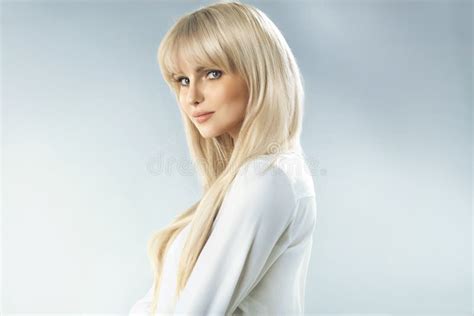 Delicate Blonde Woman With Fabulous Complexion Stock Photo Image Of Friendly Girl