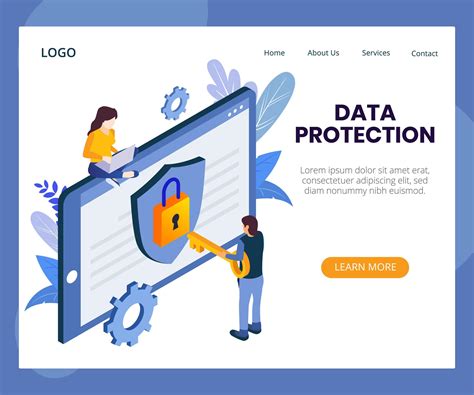 Data Protection Concept Isometric Illustration 2047842 Vector Art At