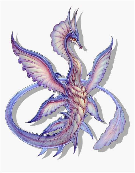 Guardian Water Dragon - Mythical Water Dragon Drawing, HD Png Download ...