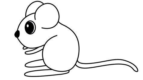 Easy Cute Rat Drawing For Kids How To Draw A Simple Cartoon Rat