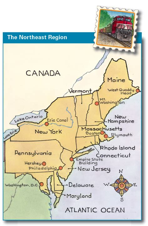 North East Usa Map With Capitals - United States Map