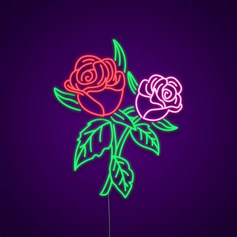 Rose Flower Mother's Day Neon Sign - Neonize