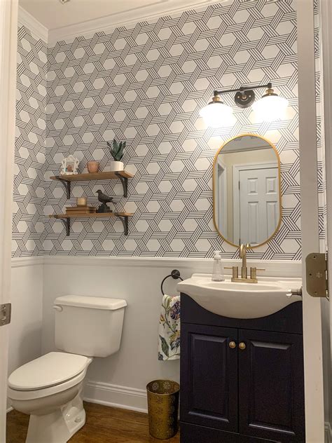 Geometric wallpaper bathroom – Artofit