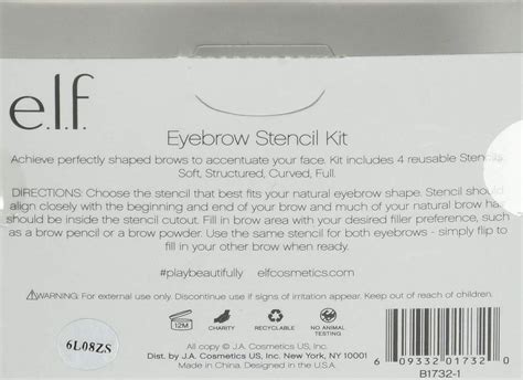 e.l.f. Cosmetics Eyebrow Stencil Kit for Perfectly Shaped Brows ...