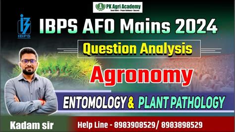 IBPS AFO MAINS Question Analysis Agronomy Entomology Plant