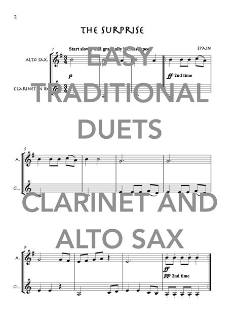 Easy Traditional Duets for Clarinet and Alto Saxophone