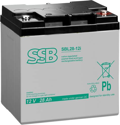 Ssb Agm Lead Acid Battery V Ah Lifetime Years M Connector