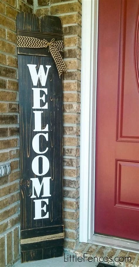 Vertical Welcome Sign Outdoor Wood Welcome Sign For Front Etsy