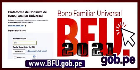 BFU Bono Familiar Universal seguirá otorgándose el 2021