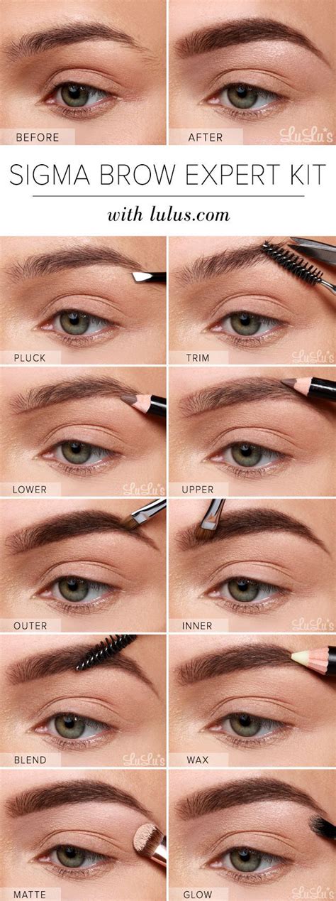 Beauty How To Sigma Brow Expert Kit Eyebrow Tutorial Eyebrow Hacks