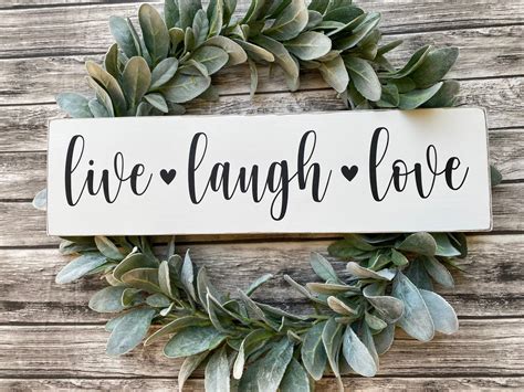 Live Laugh Love Sign Wooden Sign Home Decor Farmhouse Sign - Etsy