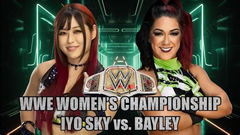 WWE 2K24 2024 06 03 WWE WOMEN S CHAMPIONSHIP IYO SKY Vs BAYLEY YouTube