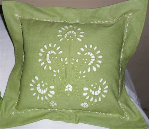 Almohad N De Lino Bordado En Richelieu Throw Pillows Pillows Cut Work