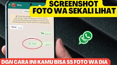 CARA SCREENSHOT FOTO SEKALI LIHAT DI WA TERBARU YouTube