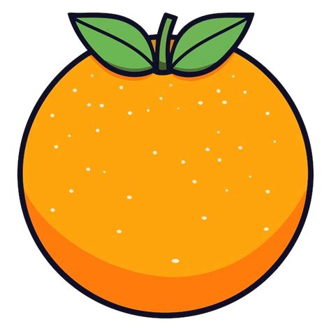 Un Icono Basado En Vectores De Una Naranja Con Un Contorno Simple Con