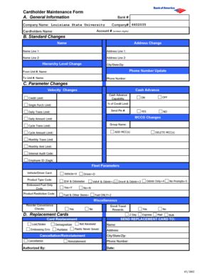 Fillable Online Fas Lsu Maintenance Form Louisiana State University