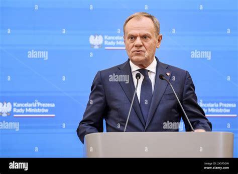 Donald Tusk Prime Minister Of Poland Announces Resignation Of Four