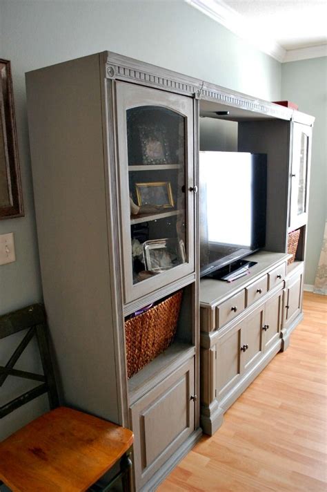 DIY Chalk Paint Entertainment Center Makeover Miss Frugal Fancy Pants