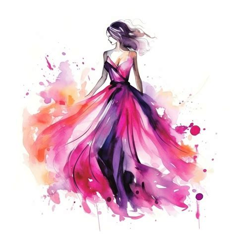 Watercolor fashion illustration isolated 29559576 Stock Photo at Vecteezy