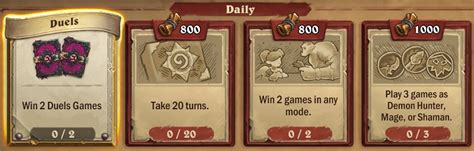 Hearthstone Quest Guide How New Daily And Weekly Quests Work List Of