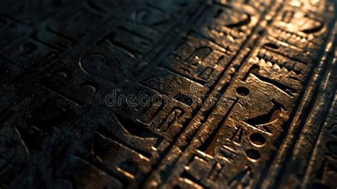 Detail of Egyptian Inscriptions and Paintings on Egyptian Temples ...