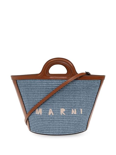 Marni Tropicalia Logo Embroidered Tote Bag Farfetch In 2024