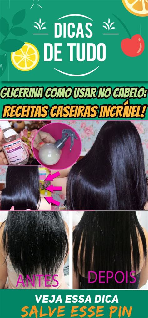 GLICERINA Como Usar no Cabelo Receitas Caseiras INCRÍVEIS Cabelo