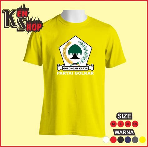 Kaos Partai Golkar Kaos Unisex Kaos Murah Sablon Digital Pemilu