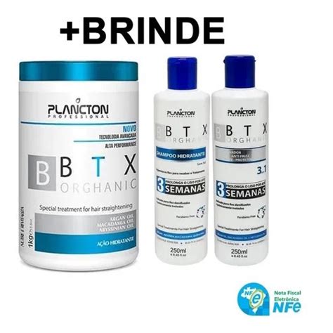 Kit Semanas Alisamento Capilar Btx Plancton Orghanic Kg Submarino