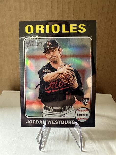 Jordan Westburg Topps Heritage Chrome Black Refractor