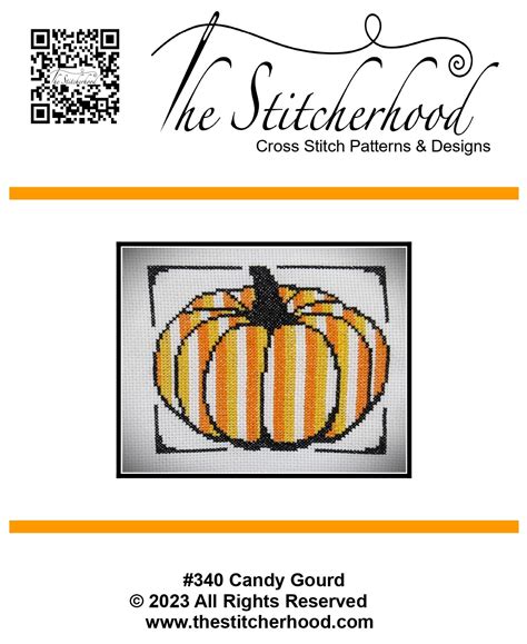 Autumn Pumpkin Cross Stitch Pattern Fall Decor Pumpkin Design