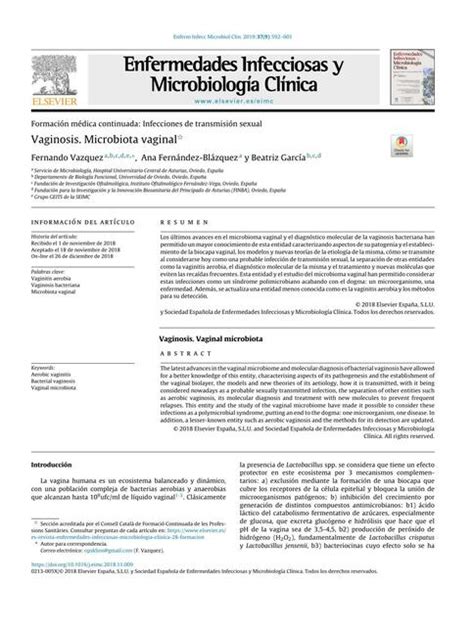 Vaginosis Microbiota Vaginal Yuri Ivan Reynoso Inga Udocz