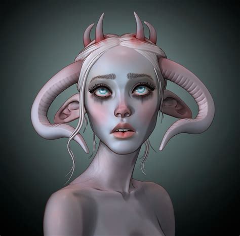 Artstation Girl With Horns