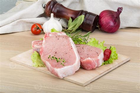 Raw pork steak 8504482 Stock Photo at Vecteezy